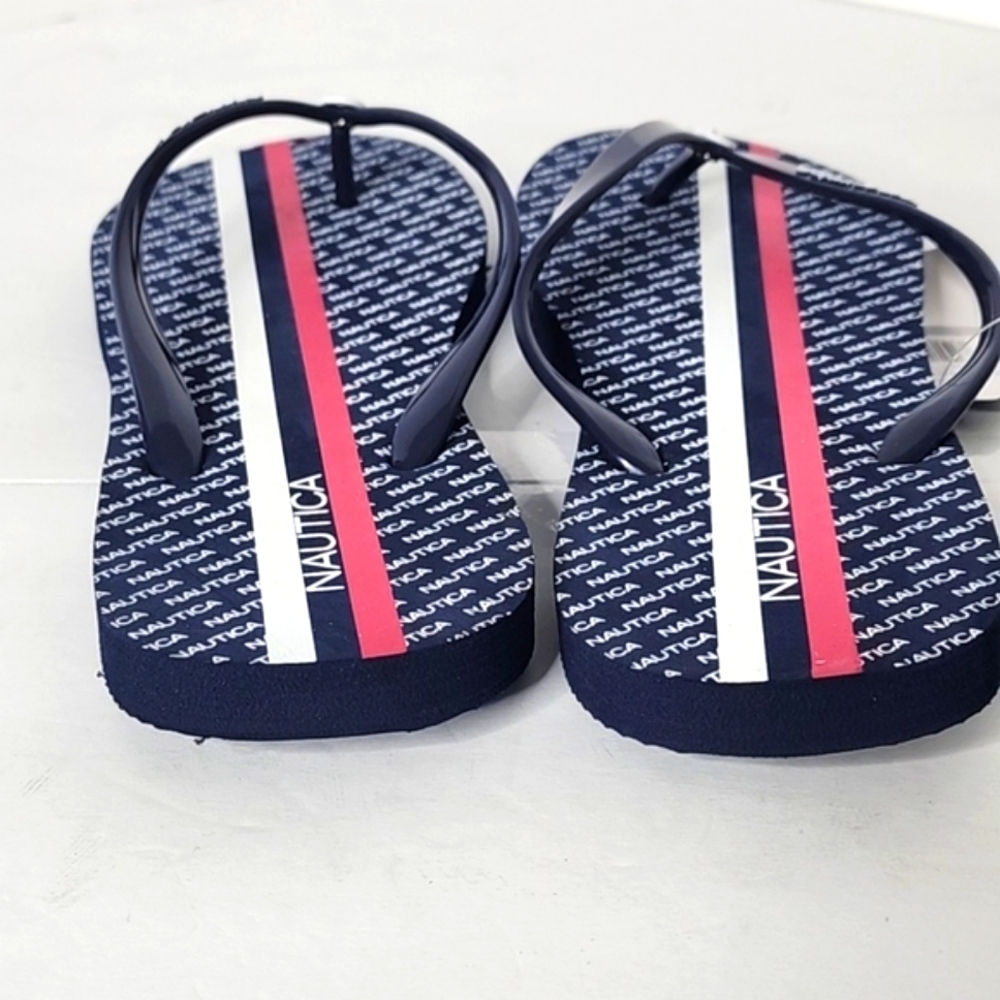 Nautica Womens Hatcher Blue Slip-On Casual Thong Flip Flop Sandals Size 9 - Picture 2 of 6